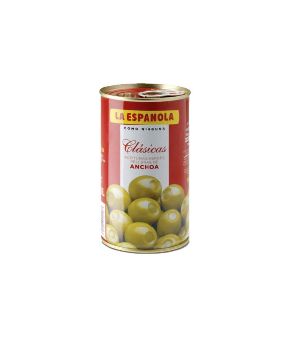 Aceitunas verdes rellenas de anchoa La Española 150 gramos